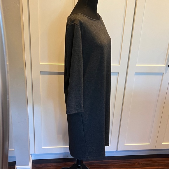 GAP Gap Charcoal Long Sleeve Dress Size L - Picture 3 of 7